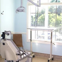 Different angle of dental chair with outside light
