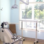 Different angle of dental chair with outside light