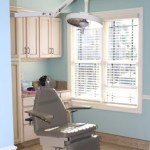 Dental chair in a room with outside light coming through